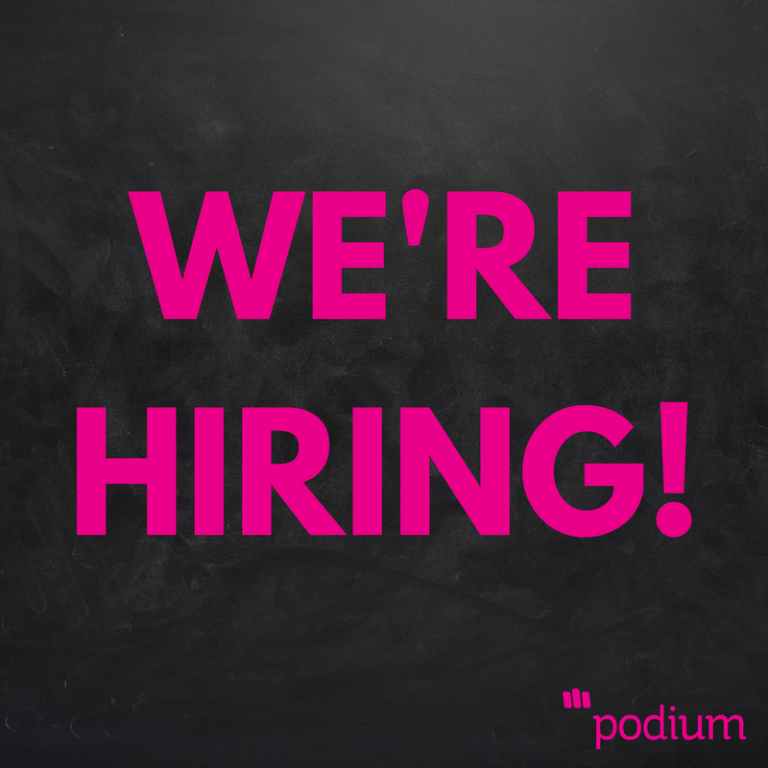 Podium was hiring - position now filled